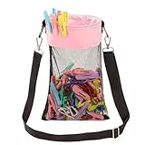 KGMCARE Wäscheklammerbeutel mit Haken zum aufhängen, Wäscheklammern Beutel für bis zu 100 Wäscheklammern, Indoor und Outdoor geeignet (Rosa)