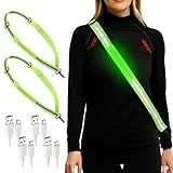 2pcs Lauflicht Joggen Mit Reflektoren Gürtel, Led Lauflampe, Reflektierende Gürtelschärpe Aufladbar Verstellbar Nacht Sicherheitslicht Laufgürtel Für Joggen Laufen Running Fahrradfahren Hundewandern