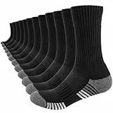 anqier 6 Paar Socken Herren Gepolstert Damen Sportsocken 39-42 Wandersocken Atmungsaktiv Trekkingsocken 43-46 Arbeitssocken Warme Baumwolle Socken für Laufen Training Sport Tennis