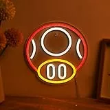 Chi-buy LED Neon Mushroom Cute Neon Sign, USB Powered Neon Signs Night Light, 3D Wall Art & Game room Bedroom Living Room Decor lamp for Children Kids Girl