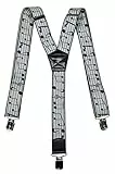 Olata Y-Hosenträger Unisex mit Musik-Mustern – 3,5 cm. Noten