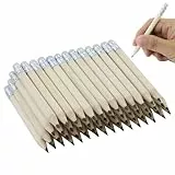 LWMLWM Mini Bleistift - Kurze Holzstifte mit Radiergummi für Vorschulkinder (10cm, 60er Pack)