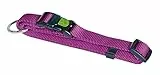 Kerbl Pet Halsband Miami, Hundehalsband, 25mm, verstellbar 45-65cm, lila, Nylon, Hunde, wasserabweisend, schmutzabweisend