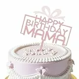 LACHT 1 Stück Happy Birthday Tortendeko, Tortendeko Geburtstag, Happy Birthday Cake Topper, Für Mama,Happy Birthday Cake Topper