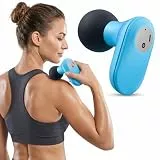 FOMIYES Mini Massagepistole für Muskelentspannung - Elektrisches Handmassagegerät mit 6 Modi, Professionelle Massage für Nacken & Rücken, Tragbares Fitness Massagegerät, Blau