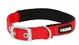Kerbl Pet Miami Plus Nylonhalsband mit Softeinlage, rot, 45-53cm/30mm