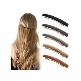 TESGADGETS 5 Stück Schmale französische Haarspangen für Damen, rutschfest, kleine Haarspangen für elegantes Styling von dünnem, kurzem oder feinem Haar