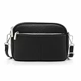 YAMEIZE Handytasche zum Umhängen Damen Umhängetasche Crossbody Bag mit Verstellbar Schultergurt (Schwarz)