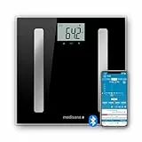 medisana BS A45 connect, digitale Körperanalysewaage 180 kg, Personenwaage zur Messung von Körperfett, Körperwasser, Muskelmasse und Knochengewicht, Körperfettwaage mit Körperanalyse App