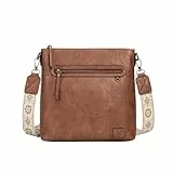 Pomelo Best Umhängetasche Damen Mittelgroß mit RFID Kartenfächern und breitem verstellbarem Gurt, Vegan Leder Handtasche Damen klein, Crossbody Bags Reisetasche für Frauen