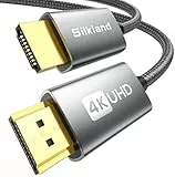 Silkland 4K HDMI Kabel 2m 2K@144Hz mit ARC HDR 3D UHD Ethernet, HDMI 2.0 Kabel 4K@60Hz 18Gbps Highspeed, HDMI Monitor Kabel für Soundbar Blu-Ray Laptop TV Fernseher Beamer Switch