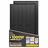 Solakon Solarpanel 500W, Bifazial Glas-Glas N-Type Solarmodul, 40v Full Black Solarmodule/Solar Module für Balkonkraftwerk/Solaranlage, 500w Solar Panel für Photovoltaik Komplettanlage (2 Stk)