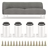 YITYDaMai 4 Stück Möbelfüße verstellbar, Möbelfüsse Metall Weiß, Möbelbeine Höhenverstellbar 0-40 mm, Küchenschrank Füße, Bettfüße, Schrankfüsse, Standfüße für Fernsehschrank Sofa Lehrstuhl Möbel