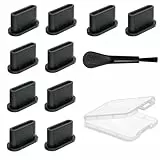 AUZOSL USB C Staubschutzstopfen 12 Stück, mit Reinigungsbürste & Aufbewahrungsbox für iPhone 15, iPhone 16 Pro Max, Neu iPad, iPad Pro Air Mini, Airpods, Samsung, Xiaomi, Motorola, Nothing Phone, Poco