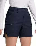 Pioneer Camp Wanderhose Damen Kurz Hose Shorts Damen Sporthose Bermuda Sommerhose,Schnelltrocknend Wasserabweisend,Wandern, Camping, Reisen, Angeln,Pendeln,Klettern(Navy;L)