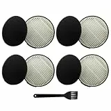Crabop CFTS72 Ersatzfilter für Iris Ohyama Staubsauger, HEPA-Set mit Bürste für SCD-120P 181P 121P, stellt die Saugkraft wieder her, 4er-Pack (4er-Pack)
