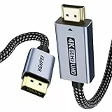 BENFEI 4K@60Hz DisplayPort auf HDMI Kabel 1,8M [Geflochten, Aluminiumhülse], Unidirektional DisplayPort-Computer zu HDMI-Monitor, DP 1.2 zu HDMI 1.4 kompatibel mit HP ThinkPad AMD NVIDIA Desktop