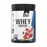 All Stars 100% WHEY PROTEIN 908g I Eiweiß-Pulver mit Whey-Konzentrat & Isolat I leckeres Low-Fat Powder I hochwertiges Protein-Pulver I cremiger Protein-Shake mit Strawberry-Flavour