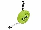 Delphin MeTa Camo Meterzähler – 150 cm Maßband für Angler – Grünes Camo-Design mit Karabiner – Skala in Zentimeter und praktische Aufrollfunktion