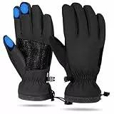 Sukeen Handschuhe Kinder Winter, Skihandschuhe Jungen Mädchen, Anti-Rutsch Sporthandschuhe, Touchscreen Thermofleece Laufhandschuhe Wasserdicht Fahrradhandschuhe
