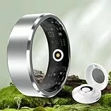 YD LIFE Smart Ring für Herren Damen - 2025 AI Fitness Tracker 5 ATM Wasserdicht mit Temperaturmessung,100+ Sportmodi,Schlafmonitor,Herzfrequenz, SpO2, Smartring für Android iOS (Silber, #11-20.8mm)