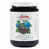 Food-United KONFITÜRE schwarzer Holunder & Zwetschge 2x 450g Glas von DARBO Naturrein Holler-Zwetschke passend für Torten Frühstück Kuchen Füllungen Gebäck Croissant (2)