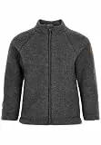 Mikk-line Wollwalk Jacke Baby & Walkjacke Kinder 104 Anthracite Melange – Wollfleece Jacke Baby & Wolljacke aus Merinowolle – Winterjacke & Übergangsjacke, Oeko-Tex & Kratzfrei