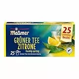 Meßmer Grüner Tee Zitrone I 25 Teebeutel I Vegan I Glutenfrei I Laktosefrei