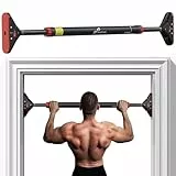 Sportneer Klimmzugstange Türrahmen, Pull Up Bar Tragkraft bis 200 Kg, Reckstange Türrahmen Ohne Schrauben 75-94 cm Ausziehbar, Türreck mit 16,5x4,5 cm PVC-Matten & Neues 360° Drehbares Zahnradschloss