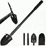 Multifunktional-Klappschaufel Campingschaufel 66CM Schneeschaufel, 50# Hartstahl, Hochfester Extra Stabiler Schaufel Aus Kohlenstoffstahl Mit Tragetasche FÜR Outdoor-WandernCar Emergency, Gifts