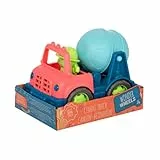 Battat – Betonmischer LKW mit Figur – Zementmischer Lastwagen Indoor und Outdoor – Kinder Sandspielzeug, Sandkasten Auto – Spielzeug Fahrzeug für Mädchen und Jungen – ab 1 Jahr – Zementmischer