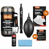 Rollei Kamera Reinigungsset Travel, 7-in-1 Kamera Säuberung Set für DSLR mit Lenspen Blasebalg Reinigungstücher Linsen Reinigungsflüssigkeit Objektivreinigungs Set für Sony Nikon Canon Reinigungskit