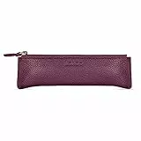 Londo Echtleder Federmäppchen mit Reißverschluss – Elegantes Bleistift Etui, Multifunktionales Schlampermäppchen und Stiftetasche für Büro, Reise & Alltag