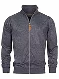 Indicode Herren INYanic Sweatjacke mit Stehkragen | Cardigan Herrenjacke Sweater Männer Navy, M