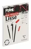 Clairefontaine 975728C - Malblock Paint'On, kopfseitig geleimt, 25 Blatt Zeichenpapier glatt, DIN A5, 14,8x21 cm 250g, Weiß, 1 Stück