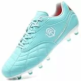 DimaiGlobal Herren-Fußballschuhe für festen Boden, Fußballschuhe, Rugby-Stiefel, Outdoor, atmungsaktiv, sportlich, professionell, unisex, Türkis/Ausflug, einfarbig (Getaway Solids), 44.5 EU