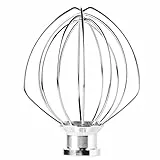 Schneebesen für KitchenAid 4,5 und 5 Quart Mittelgroße Küchenmaschinen mit kippbarem Motorkopf, K45WW 6-Draht Peitsche Aufsatz, Eiercreme Rührer, Kuchen Mayonnaise Rührbesen, Zubehör für Kitchen Aid