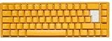 Ducky One 3 Yellow - Mechanische Gaming Tastatur Deutsches Layout im SF-Format (65% Keyboard) mit Cherry MX Silent Red Switches, Hot-Swap-fähig und RGB-Beleuchtung