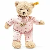 Steiff Teddy and Me Teddybär Mädchen Baby mit Schlafanzug 25 cm, Teddy Bär mit rosa Schlafanzug, Kuscheltier für Babys, weich & waschbar