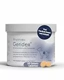 NutriLabs Geridex® Tabletten für Senioren-Hunde 60 STK. - Seniorentabletten für Hunde mit Glucosamin, Weißdorn u.v.m. - Hunde-Nahrungsergänzung - Teufelskralle-Tabletten - MSM-Hund