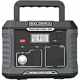 BALDERIA Outdoor Power Cube 500W | Tragbare Powerstation 400Wh | Mobiler Stromspeicher mit Steckdose 230V, AC USB, Flashlight, LED, Wireless Charger & LCD-Display | Strom für Camping, Notfall & Boot