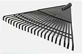 pokm toolsmarket - XXL Rechen 48 cm – Kunststoff Laubrechen 20 Zinken Gartenrechen für Stiel Ø 27mm, extra groß, ideal für Laub & Rasen
