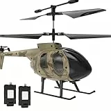 tech rc Ferngesteuert Hubschrauber mit 2 Akku, 2.4Ghz RC Helikopter mit Schwebefunktion, Landung/Login mit einem klick, 2 Geschwindigkeitseinstellungen, Flugzeug Spielzeug für Kinder ab 14