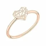 LIEBESKIND Fingerring Broken Heart Edelstahl IP Roségold