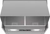 Siemens LE63MAC00 Dunstabzugshaube, Zwischenbauhaube, 59.9 cm, Metall-Fettfilter, Drucktastenschalter, Silber