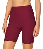 Merry Style Damen Badehose High Waist Schwimmhose für Wassersport SUP Schwimmradler MS10-333 (Weinrot,40)