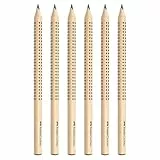 Faber-Castell 205275 - Jumbo Grip Bleistifte Set, Härtegrad HB, 6 Holzstifte natur
