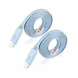 OIKWAN USB-auf-RJ45-Konsolenkabel, 2 Stück, unverzichtbares Werkzeug für Cisco, Netgear, Ubiquiti, LINKSYS, TP-Link Router/Switches Verbindung, kompatibel mit Windows, Mac, Linux Laptops