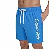 Calvin Klein Herren Volley Quick Dry Lightweight Swim Trunk Badehose, Blau, M