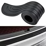 Stoßstangenschutz aus Gummi Selbstklebender Heckstoßstangenschutz Ladekantenschutz Kofferraum Auto Ladekantenschutz Universal Autozubehör für die meisten Autos,SUVs(90CM*8CM) (Schwarz)